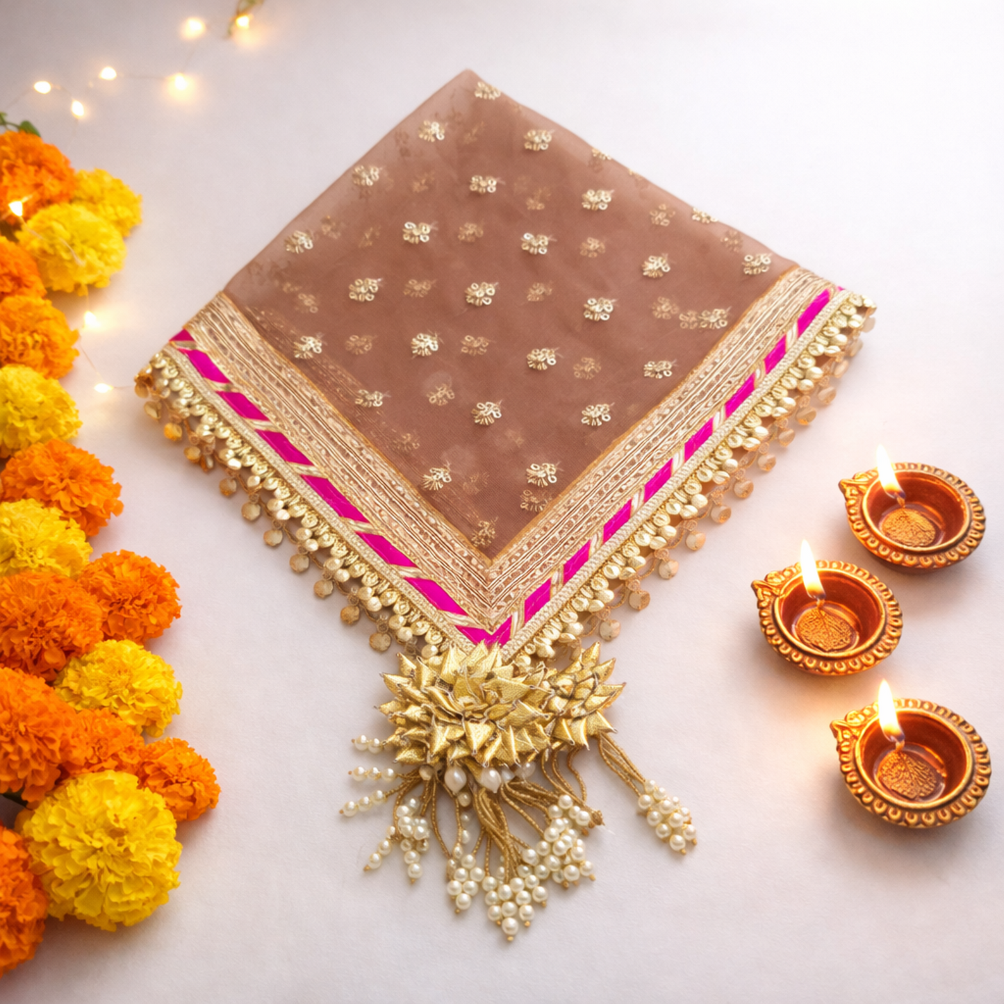Elegant Spiritual Thali Covers for Auspicious Occasions