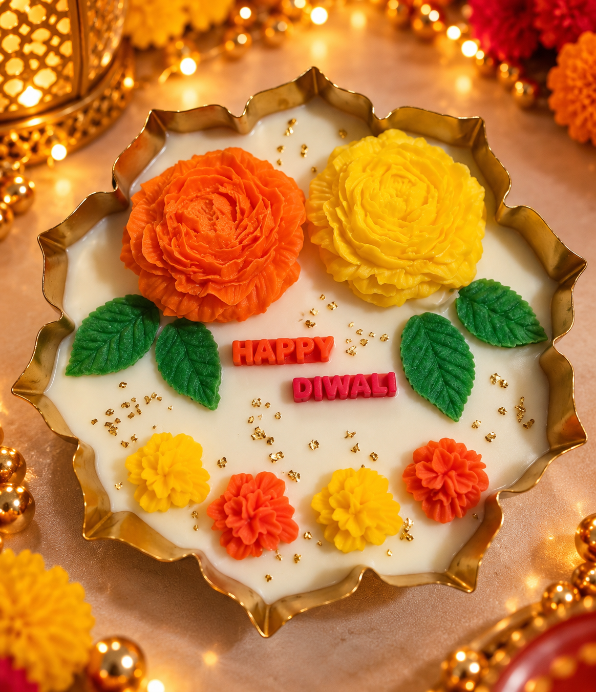 Diwali Floral Candle – Festive Edition