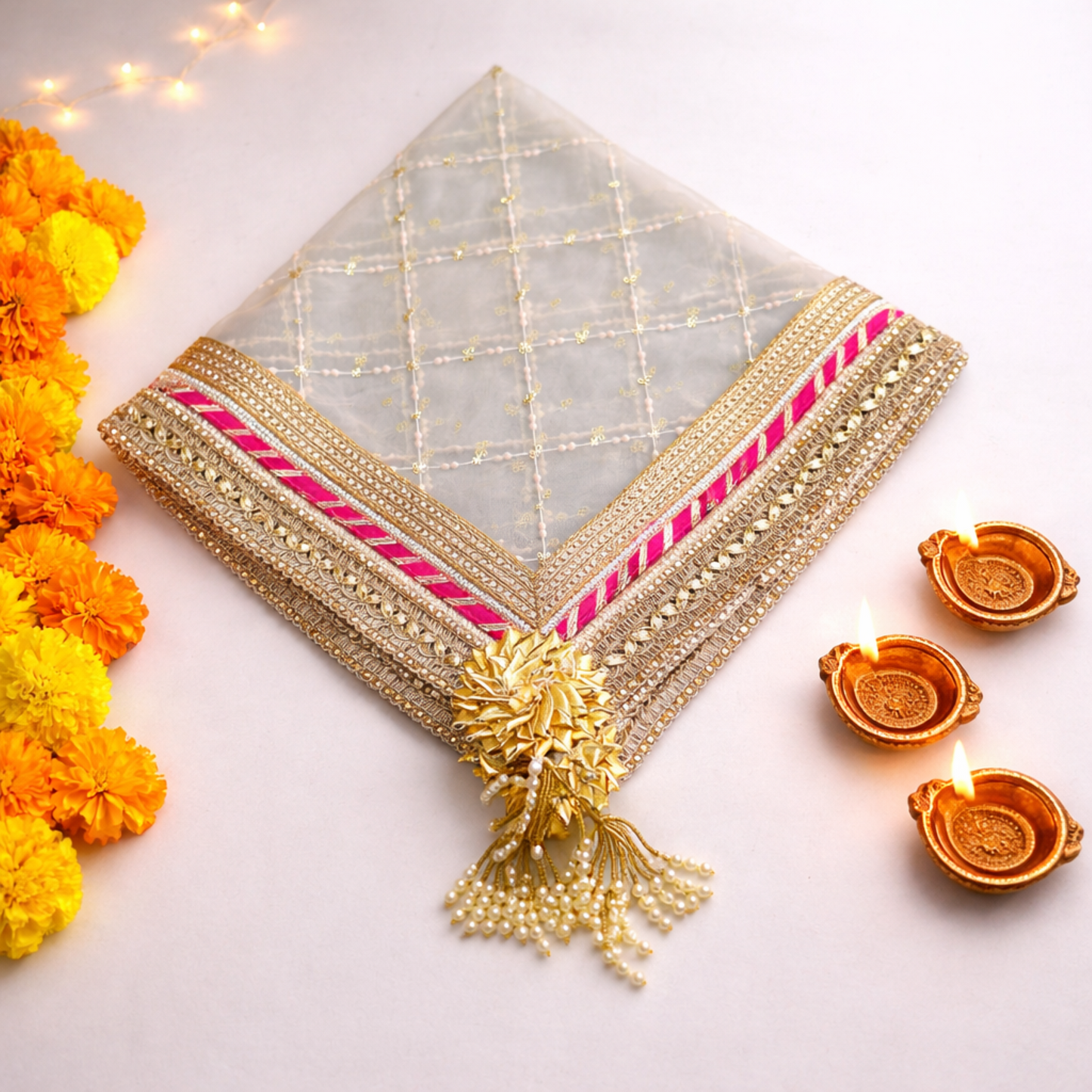 Protective & Decorative Thali Covers for Daily Pooja