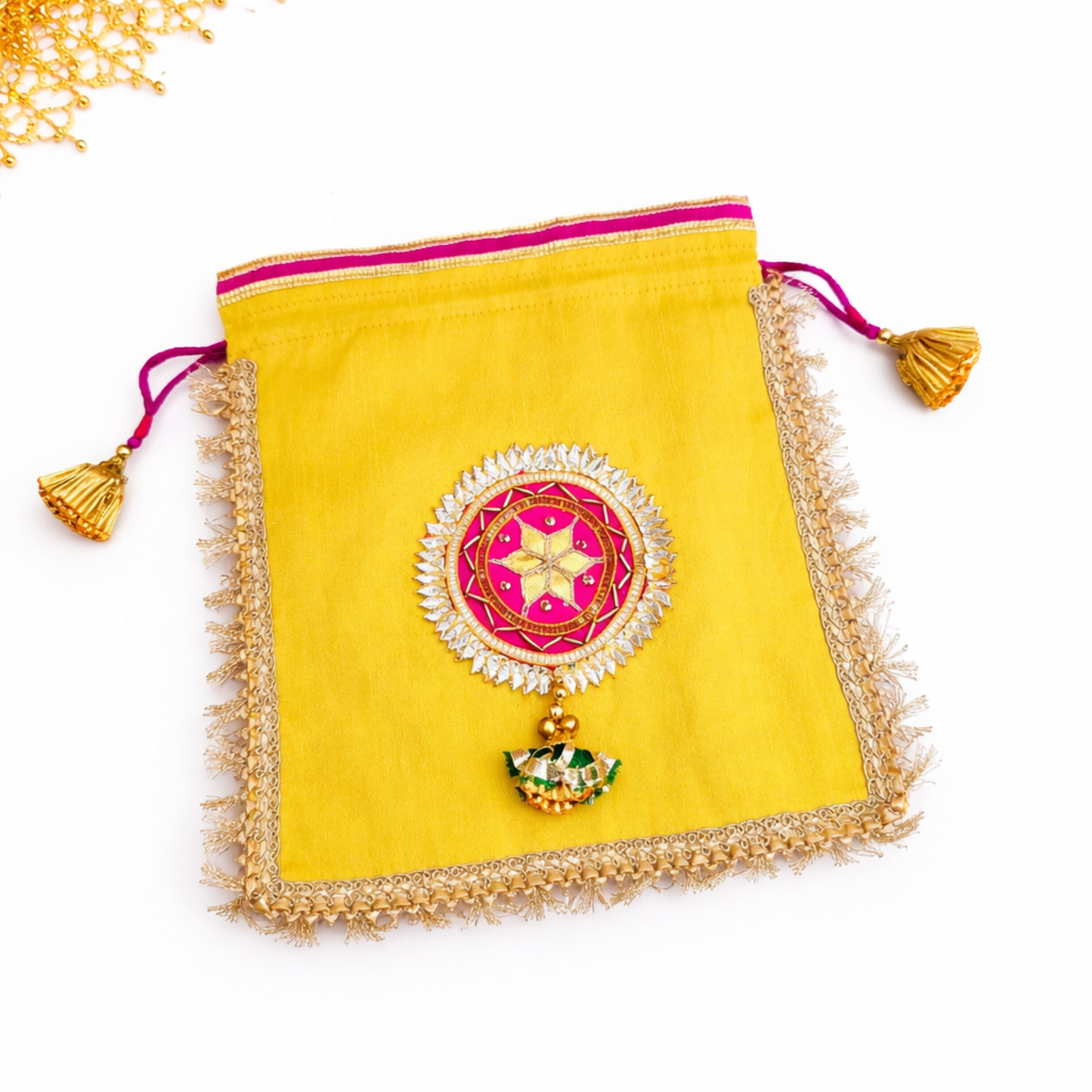Gota Potli Gifting Bag Yellow