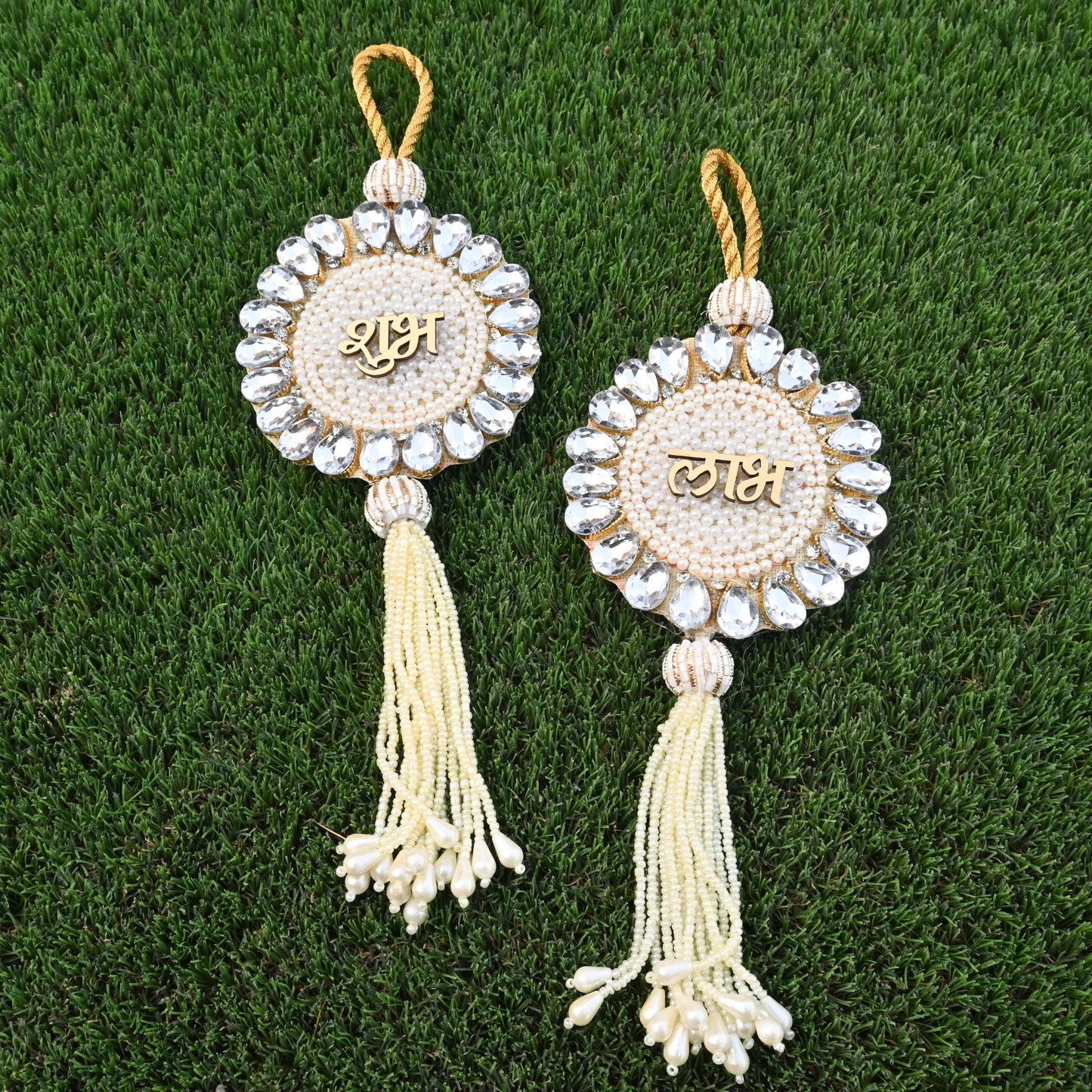 Pearl Studded Shubh Labh Hanging