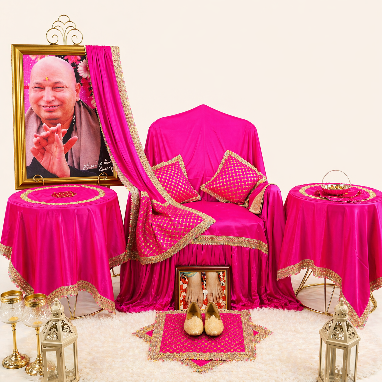 Premium Guruji Chola Set (12 Pieces) – Complete Seva Gift Collection