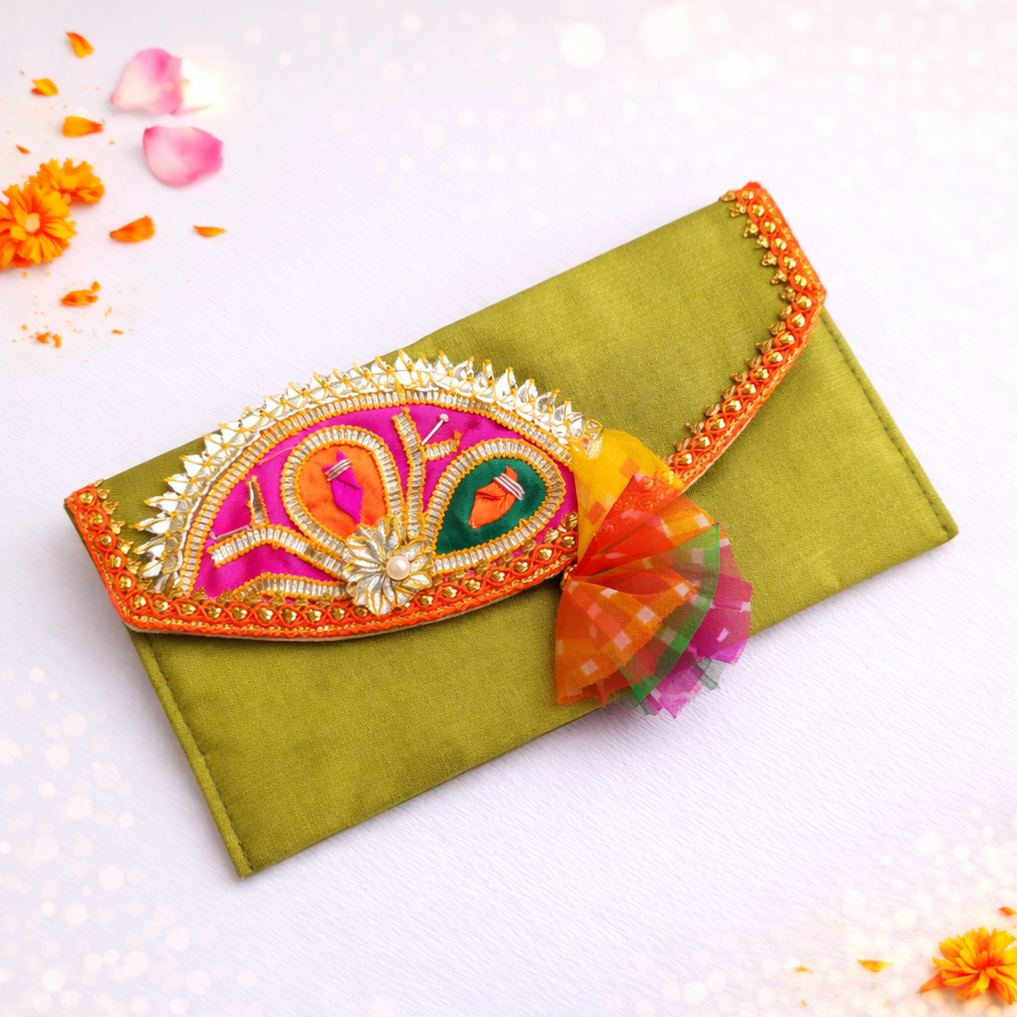 Designer Gota Work Sagan Envelope – Wedding Favor & Return Gift UAE