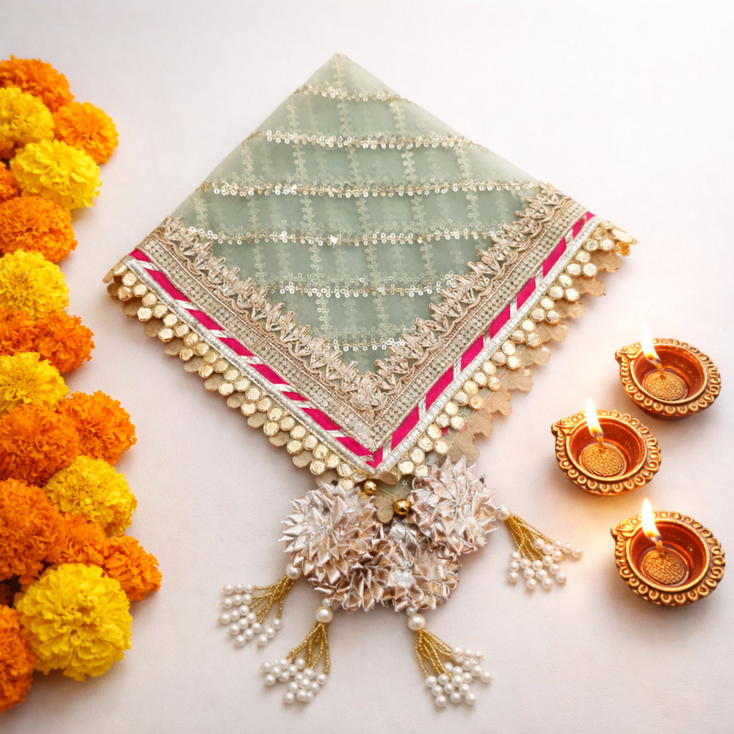 Thaal Cover Thaal Posh Net Fabric