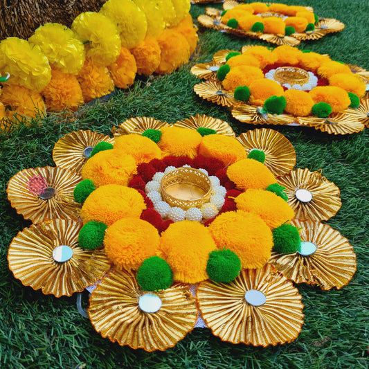 Rangoli Mat With Tea Light Holder - Urban Roots