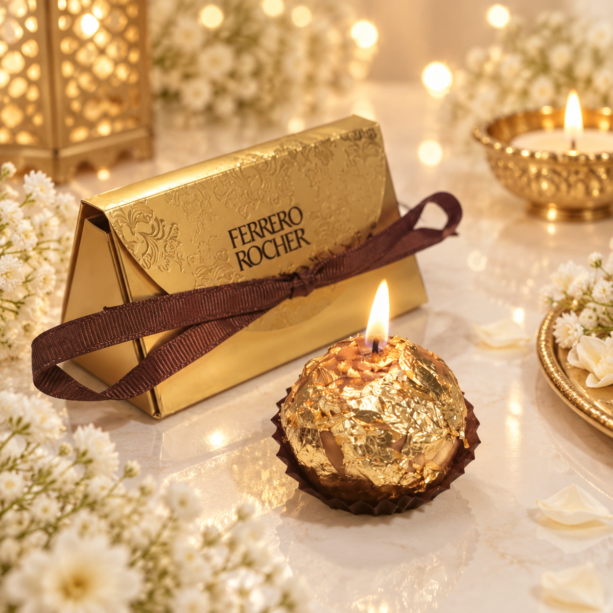 Golden Hazelnut Chocolate-Inspired Candle