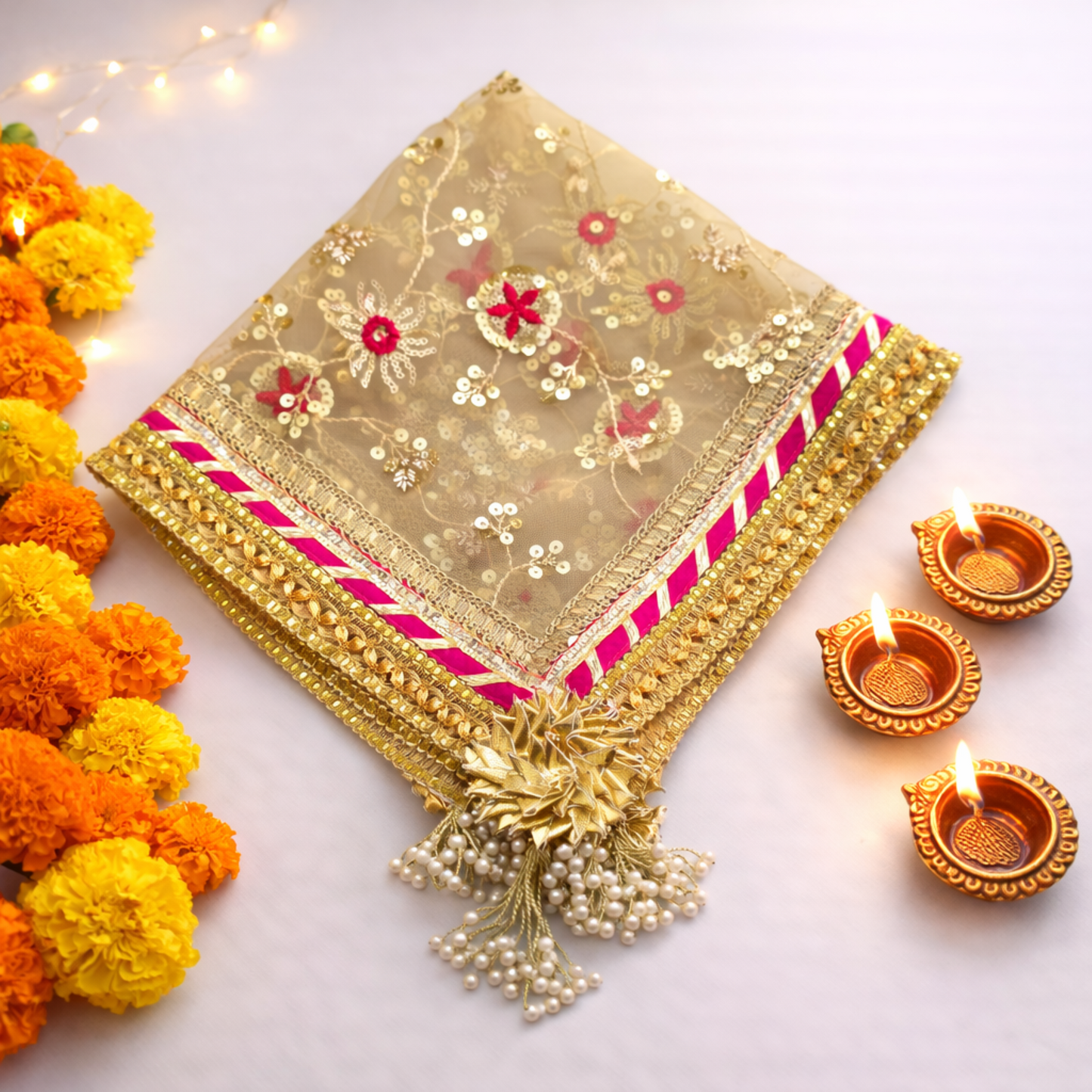 Handcrafted Thaal Covers for Spiritual Celebrations