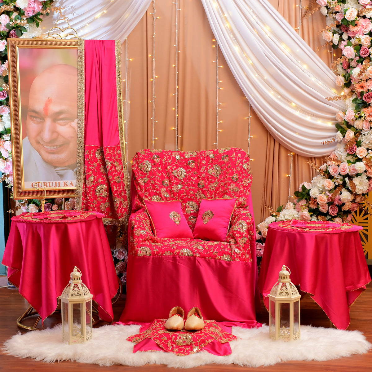 Divine Pink & Gold Guruji 12-Piece Chola Set