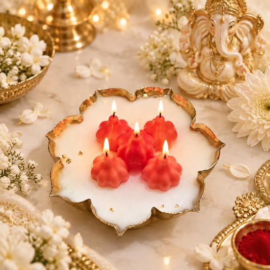 Mini Modak Urli Candle – 3.5 Inch
