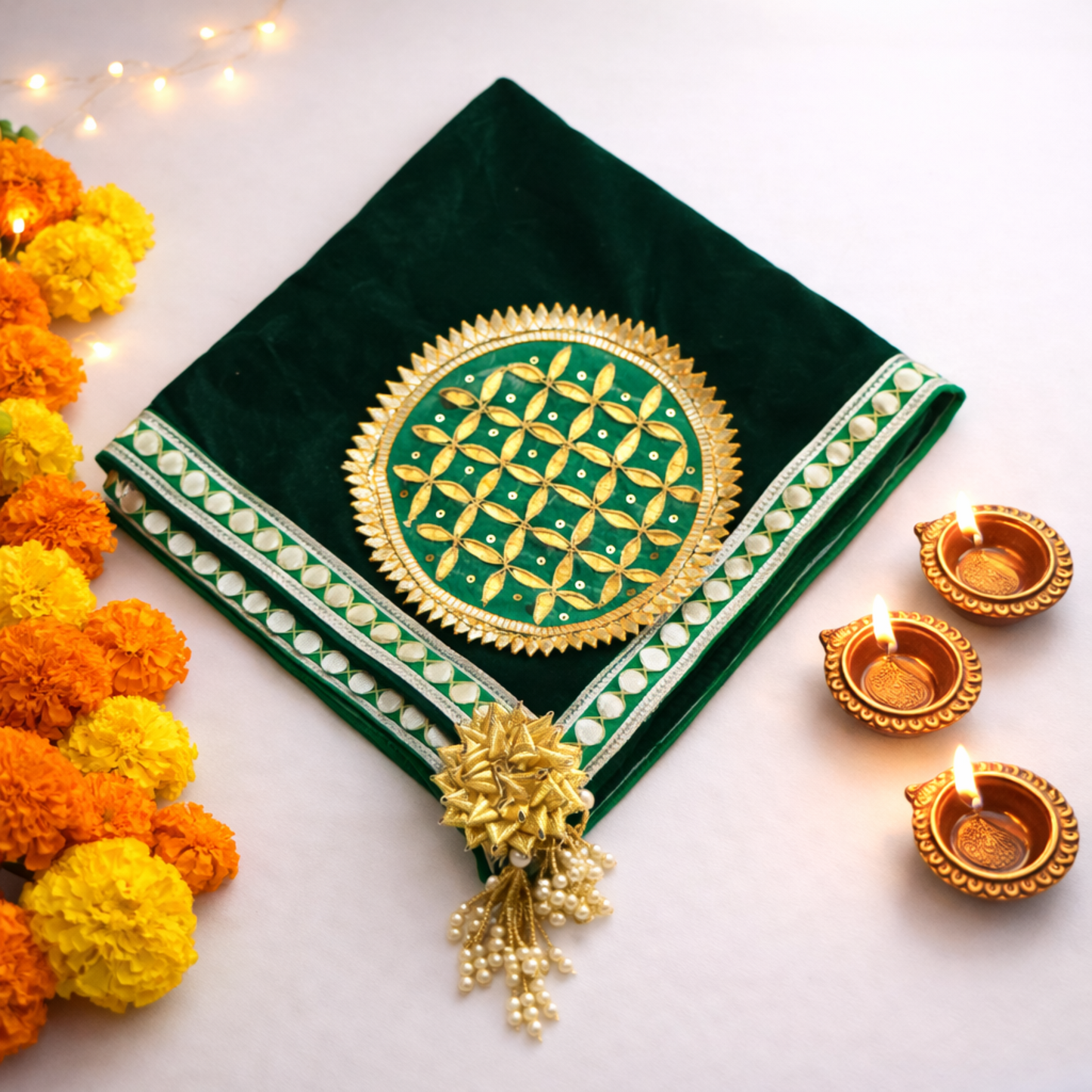 Designer Thaal Covers for Pooja & Satsang Use