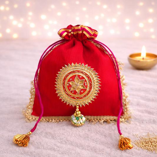 Gota Potli Gifting Bag Red