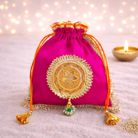 Gota Potli Gifting Bag Pink