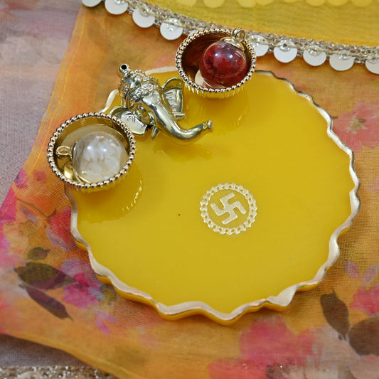 Resin Ganesha Tika Thali