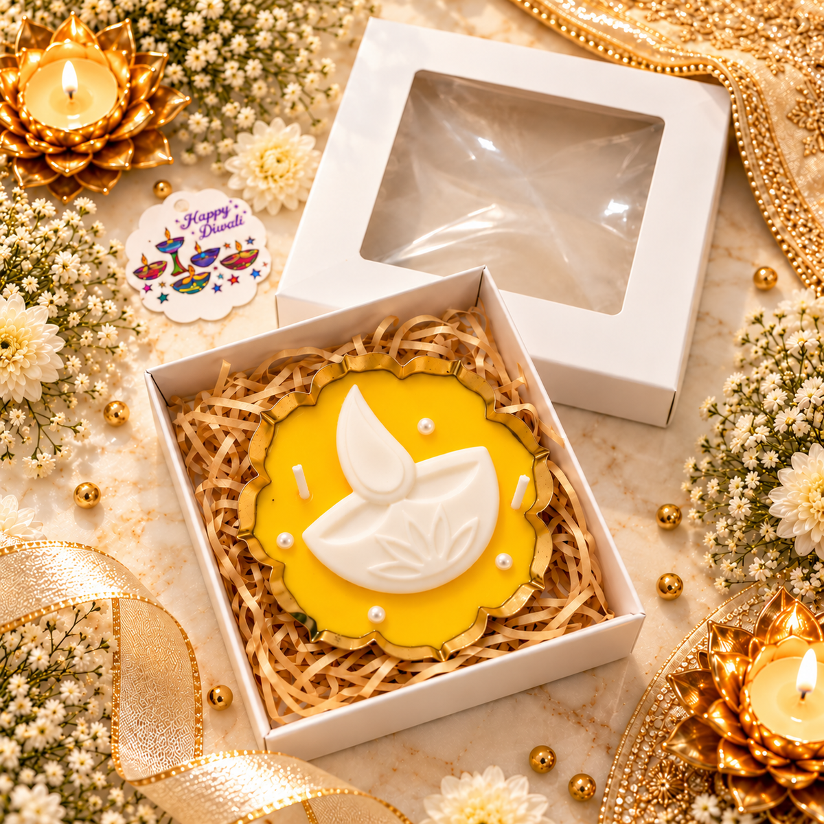 Divine Diya Urli Candle | 5 Inch Diwali Special