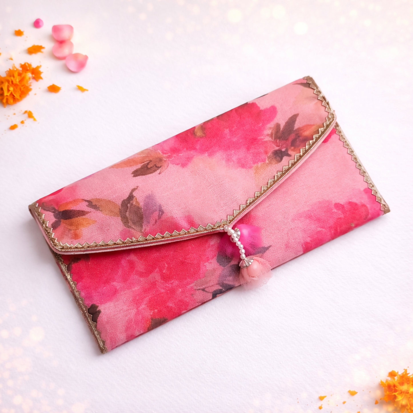 Luxury Net Fabric Sagan Envelope – Elegant Wedding Gifting UAE