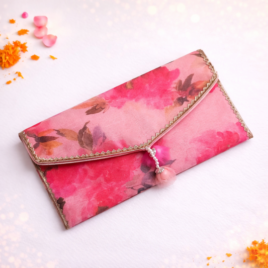 Luxury Net Fabric Sagan Envelope – Elegant Wedding Gifting UAE