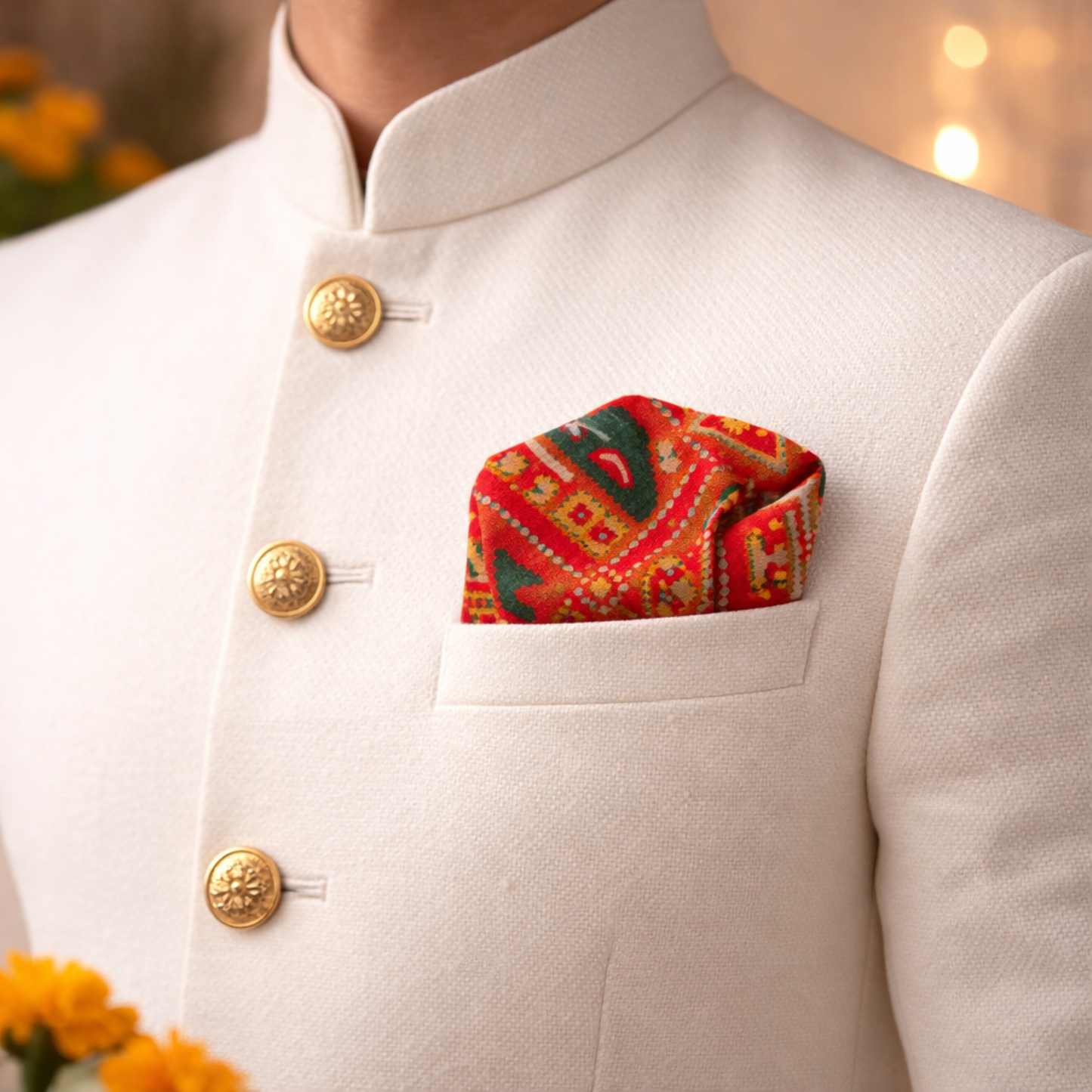 Heritage Scarlet Potli & Pocket Square Gift Set
