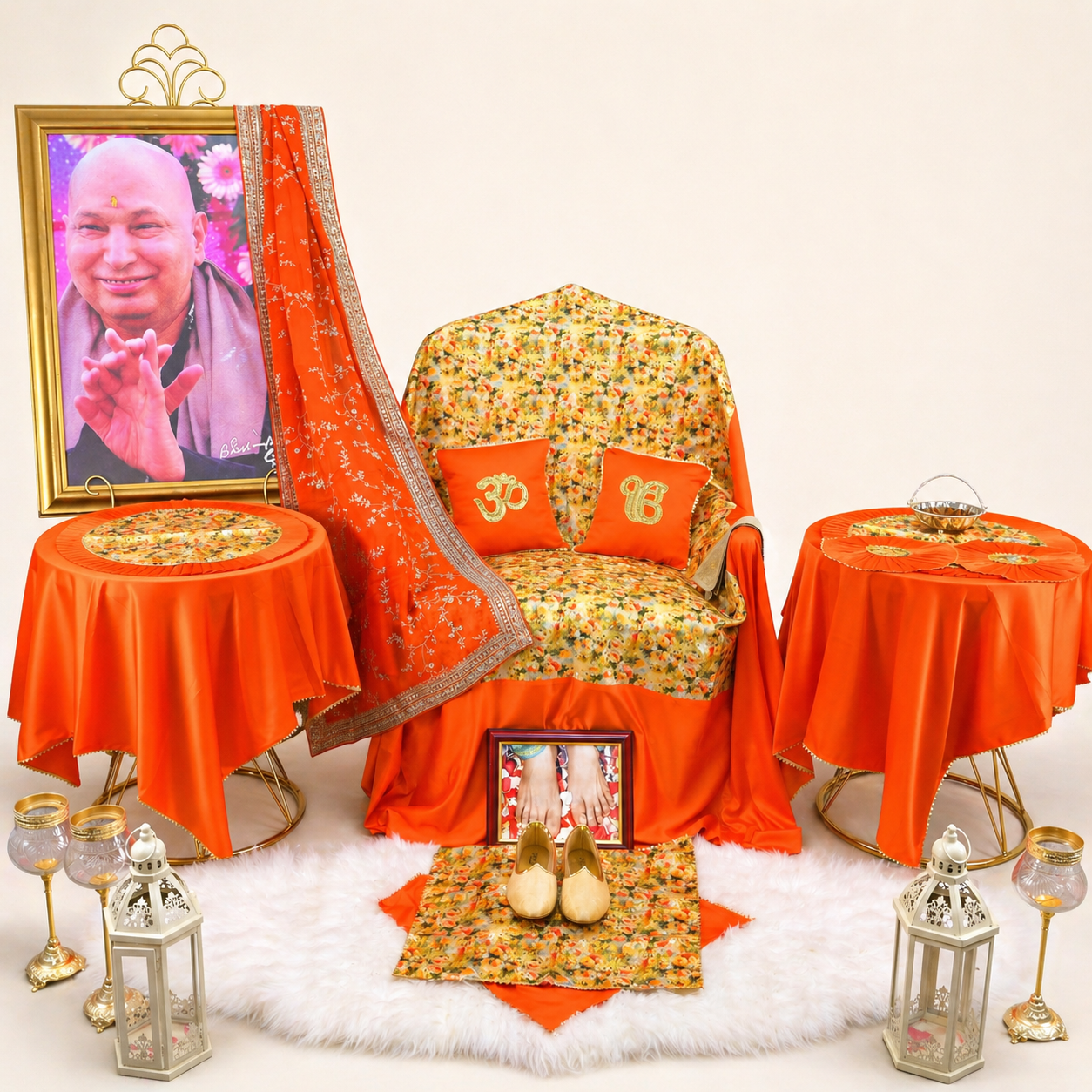 Premium Guruji Chola Set (12 Pieces) – Complete Seva Gift Collection