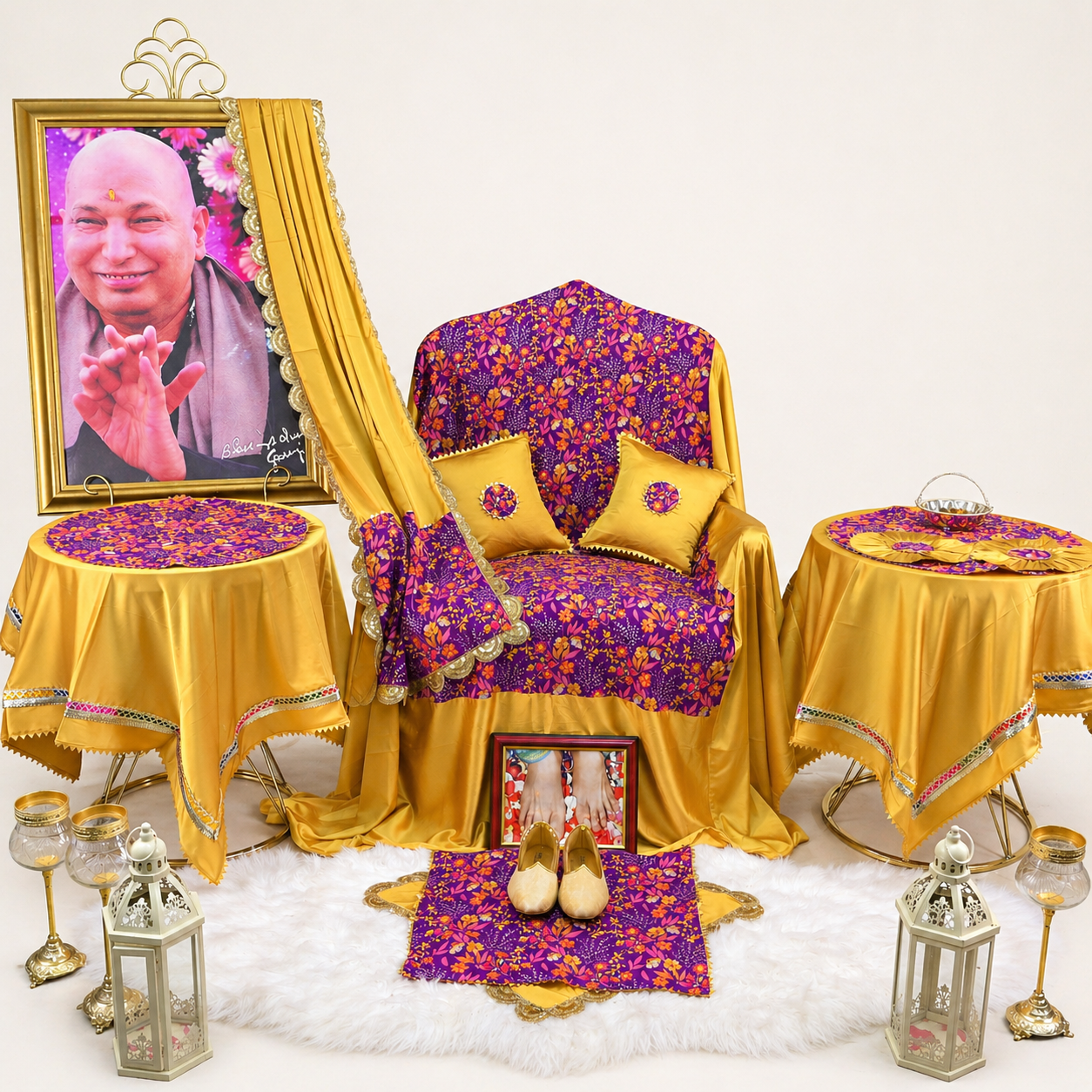 Premium Guruji Chola Set (12 Pieces) – Complete Seva Gift Collection