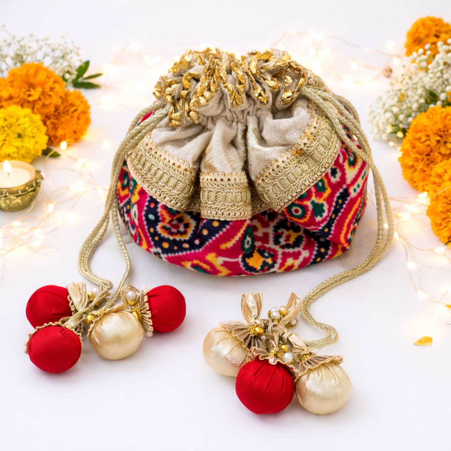 Patola Print Gifting Potli