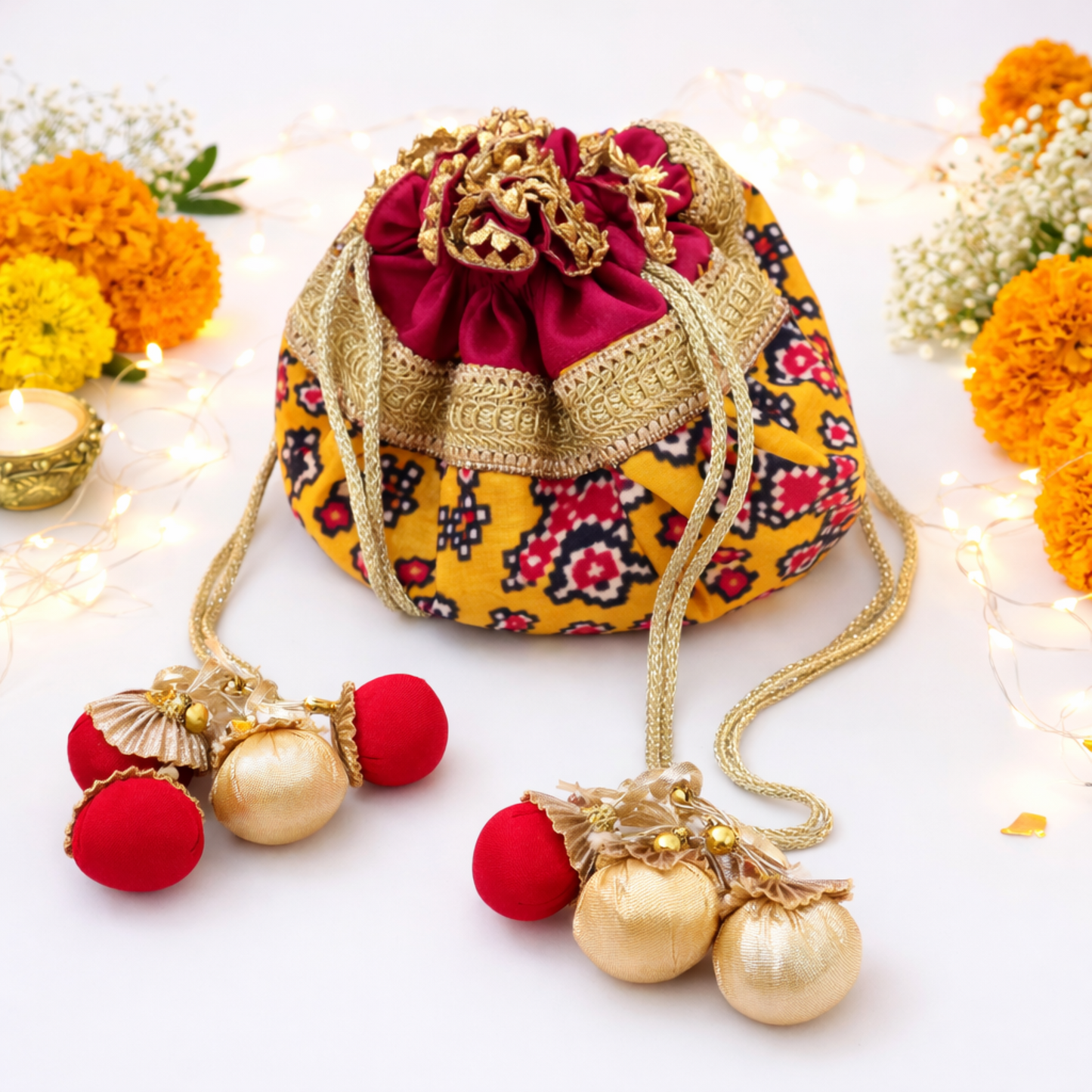 Patola Print Gifting Potli