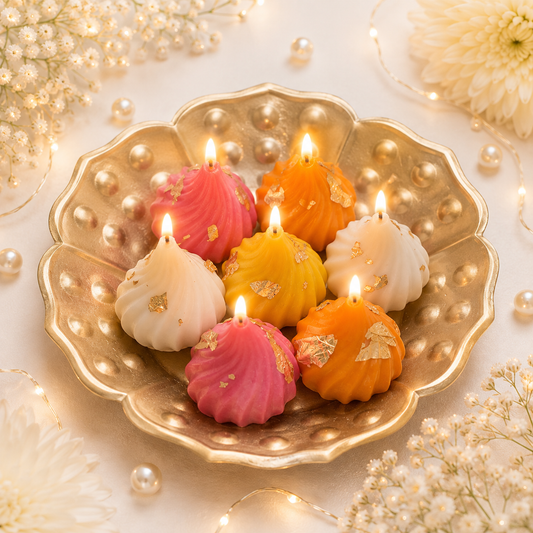 Festive Mix Modak Candles – Set of 7