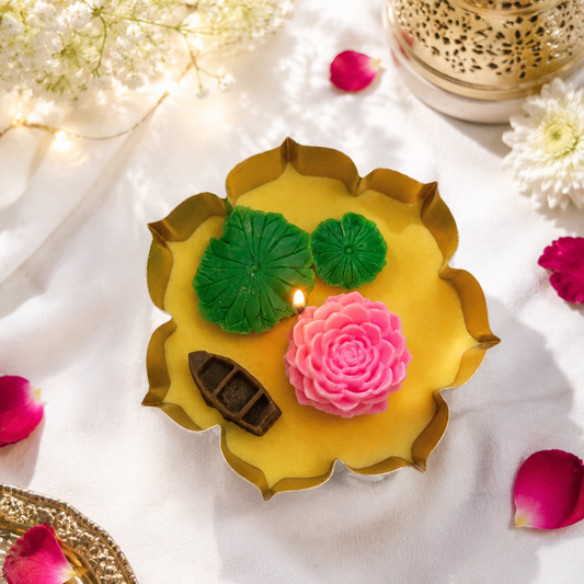 Lotus Pond Urli Candle – 3.5 Inch
