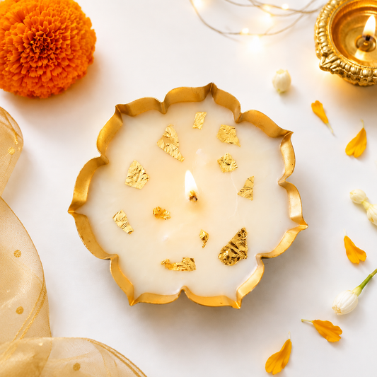 Golden Glow Urli Candle – 3.5 Inch