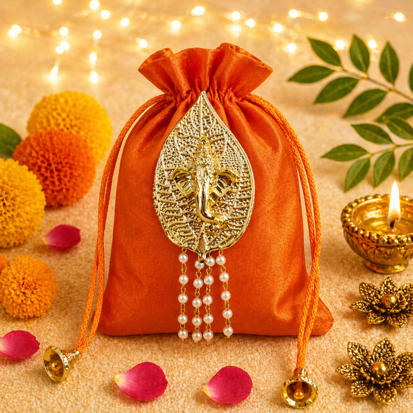 Ganpati Potli Gifting Bag Red