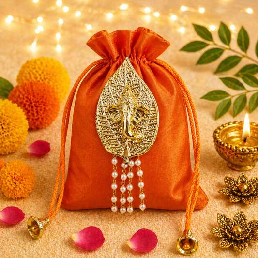 Ganpati Potli Gifting Bag Red