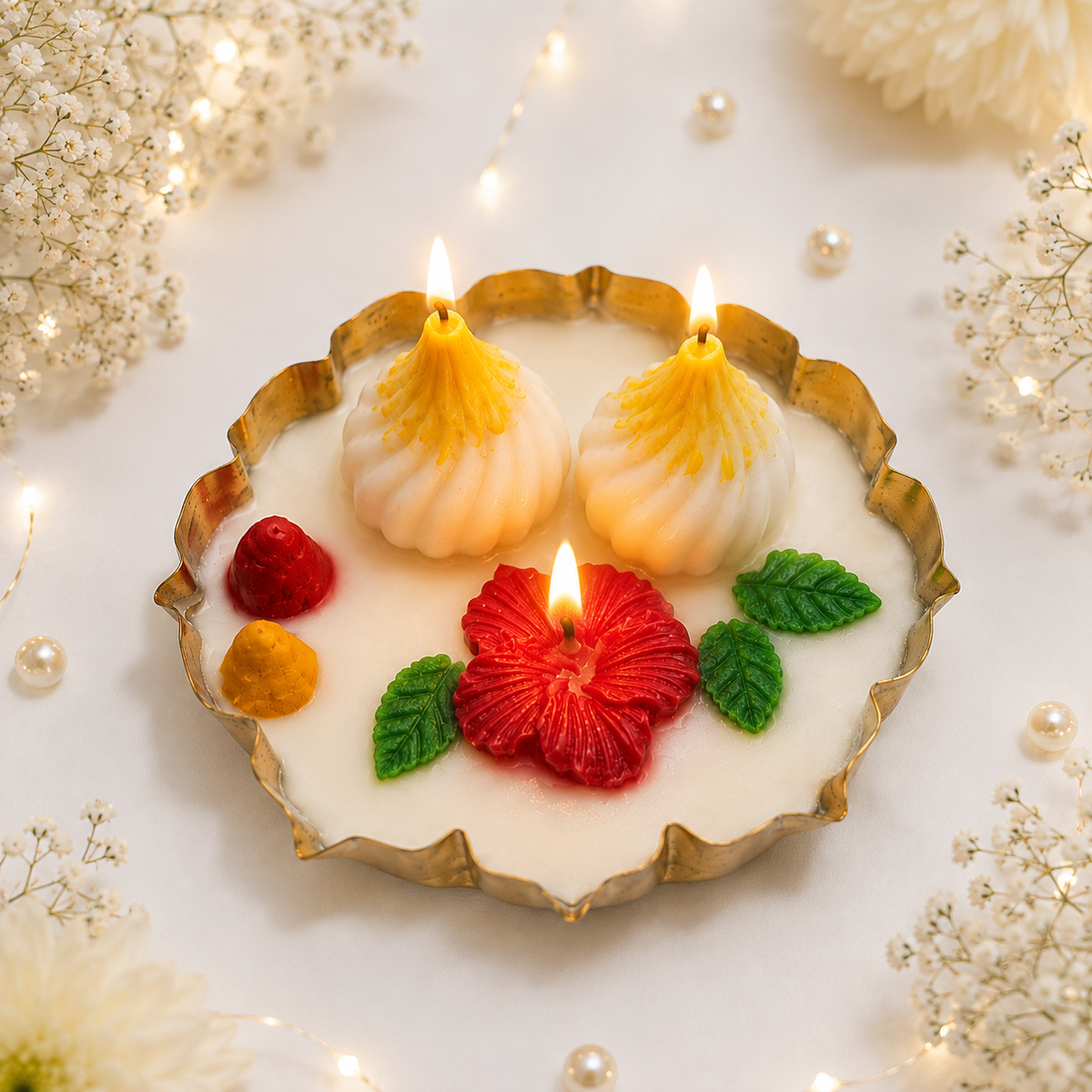 Shubh Pooja Urli Candle – 5.5 Inch